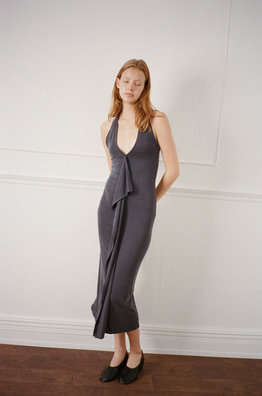 Cascade Dress - Navy