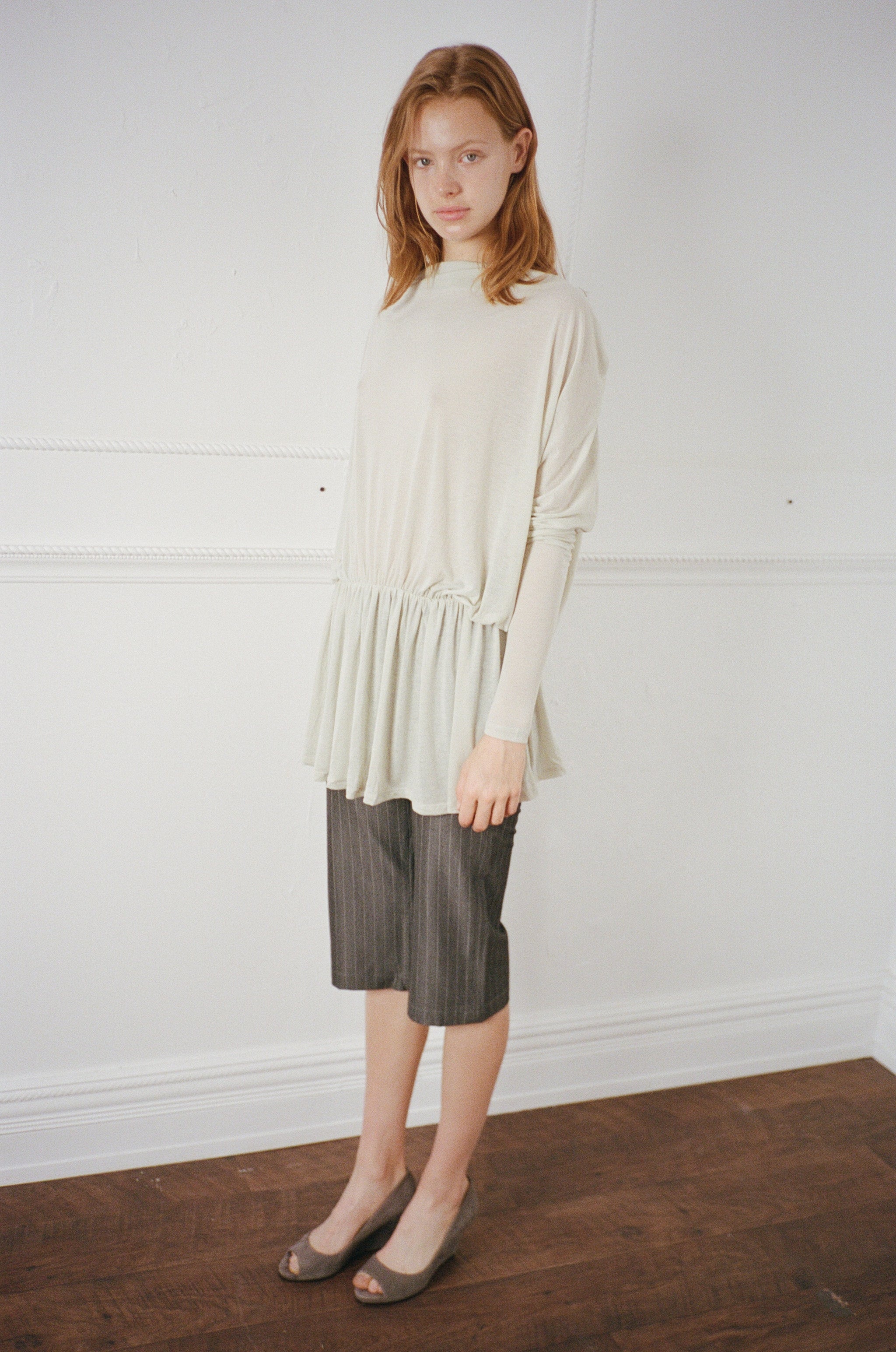 Miller Capri - Grey Pinstripe