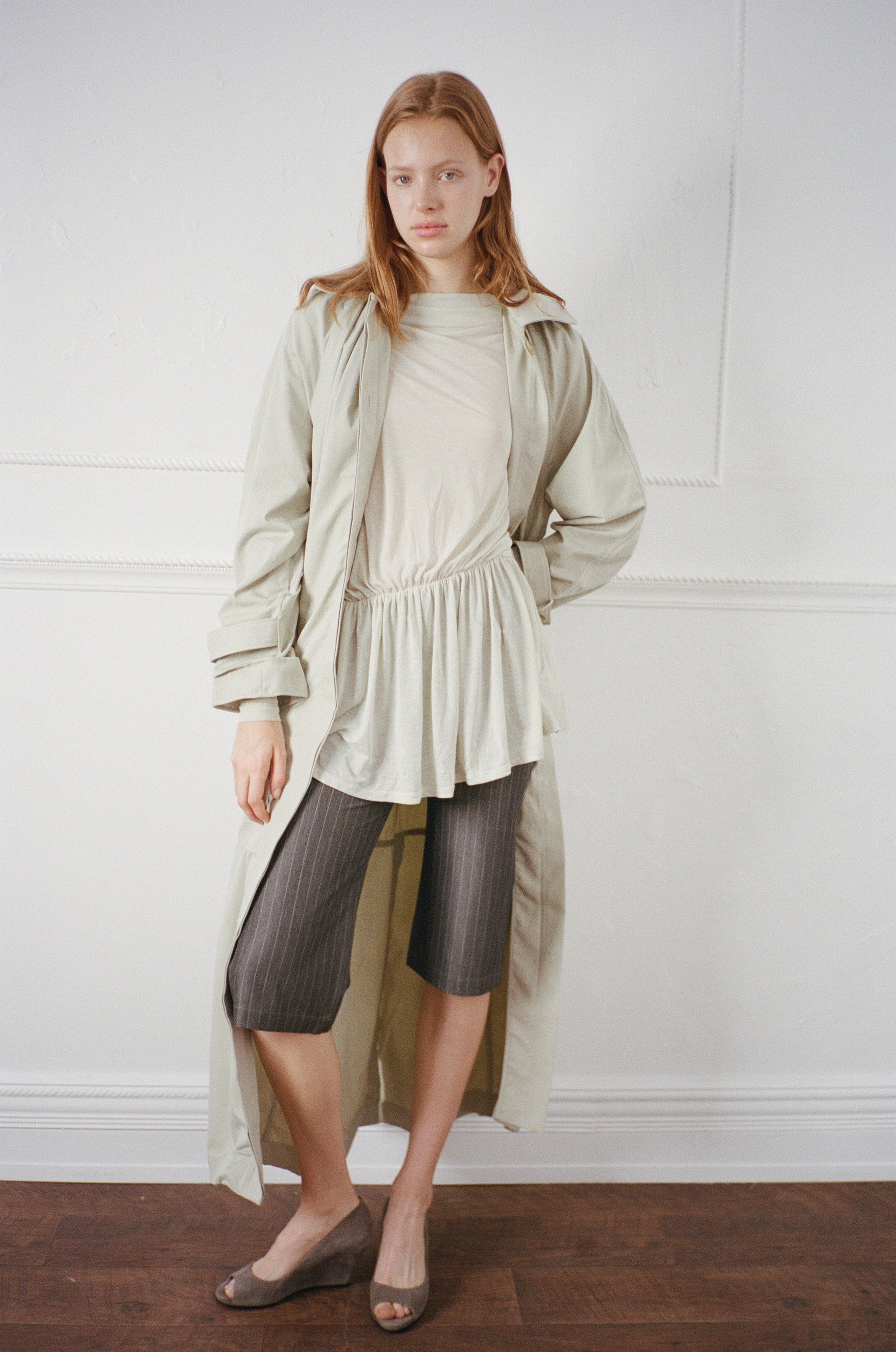 Miller Capri - Grey Pinstripe