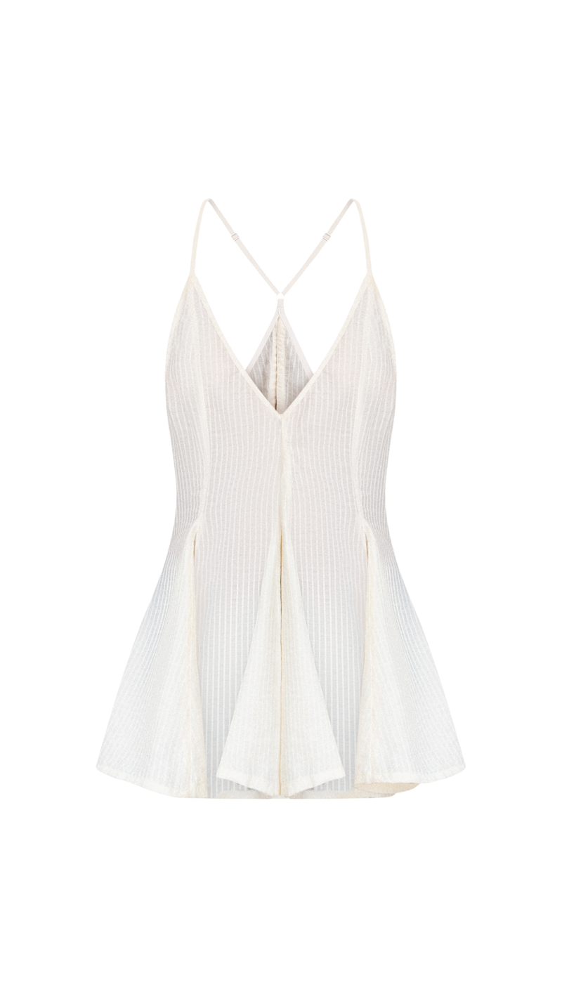 Blossom Top - Cream Stripe