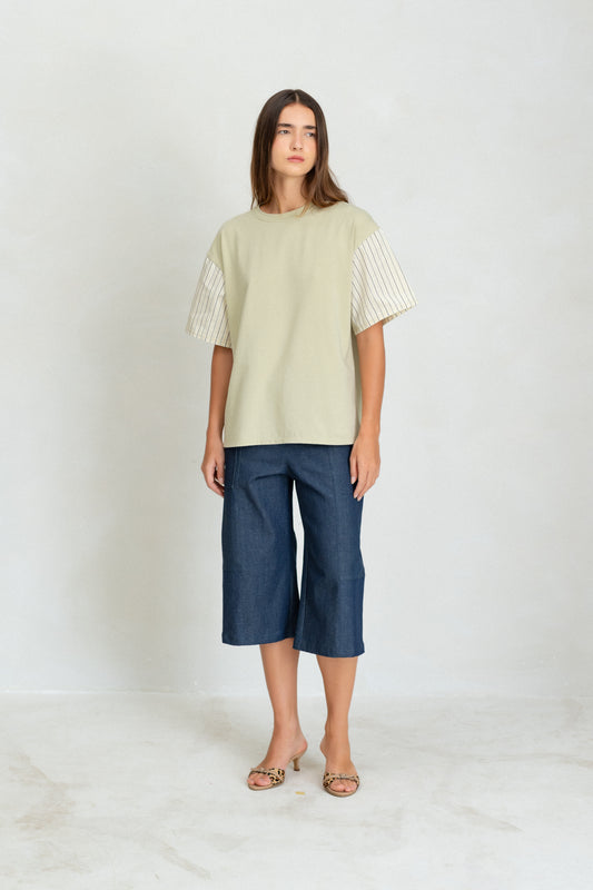 Thistle T-Shirt - Green Stripe