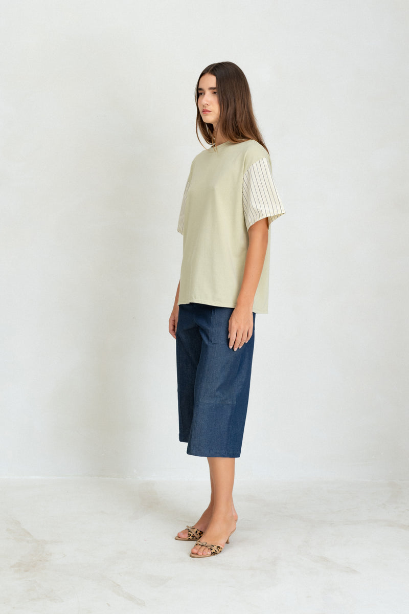 Thistle T-Shirt - Green Stripe