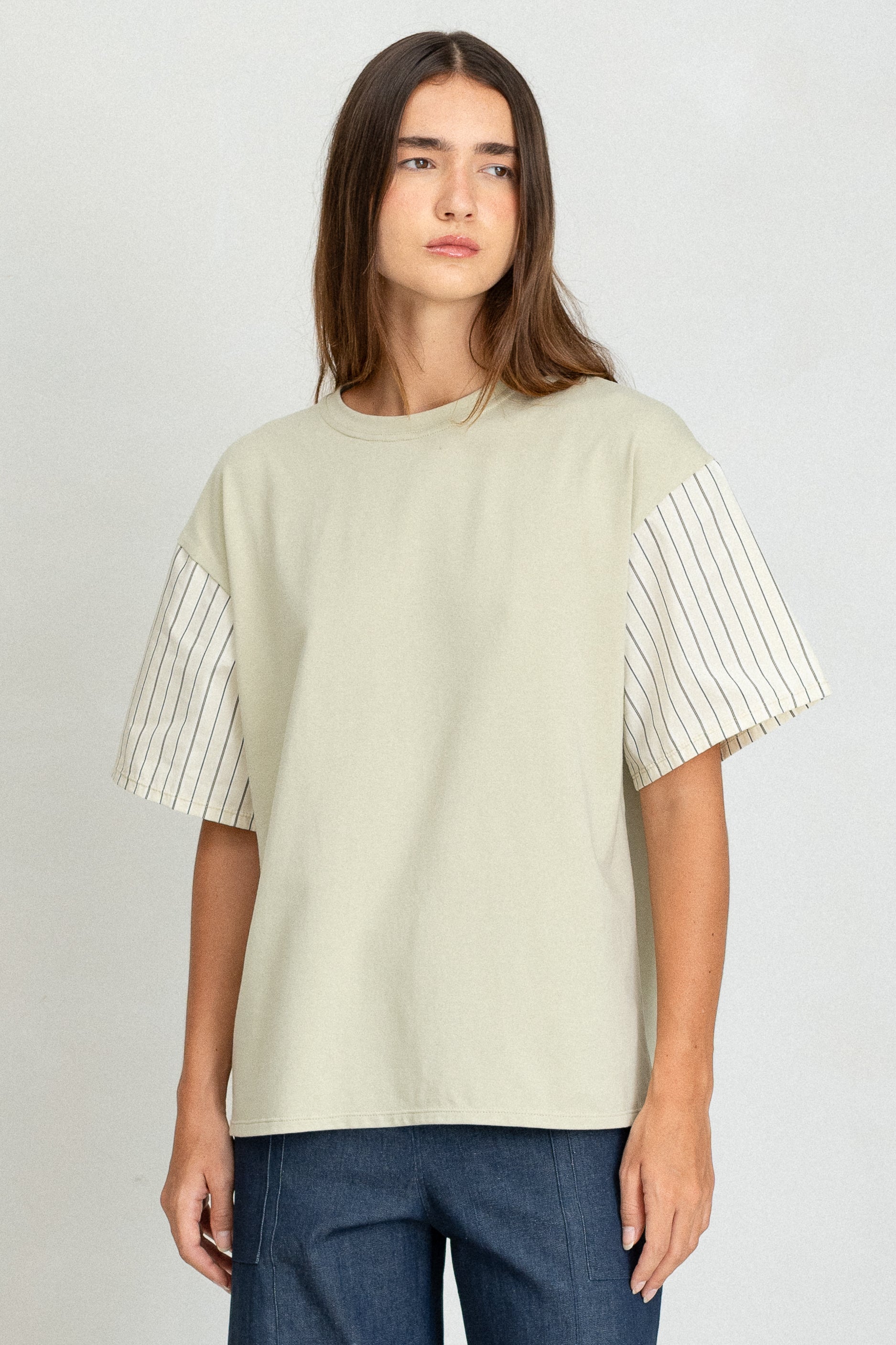 Thistle T-Shirt - Green Stripe