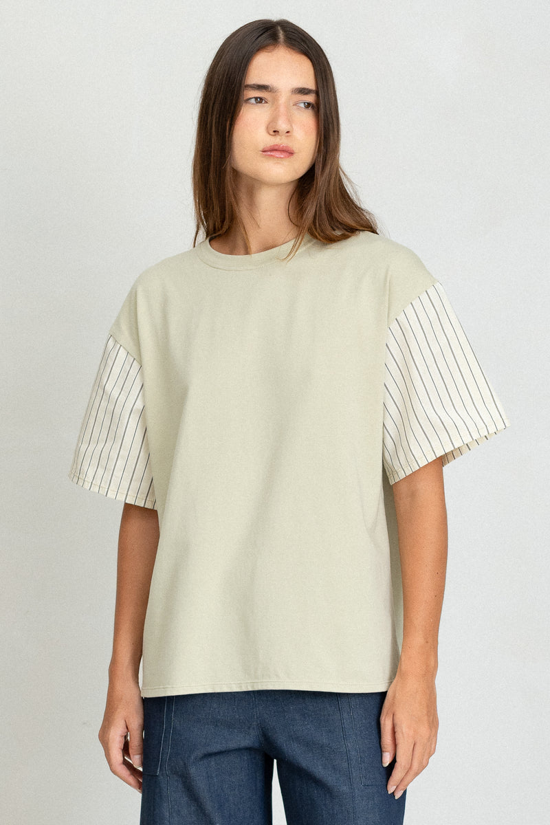 Thistle T-Shirt - Green Stripe
