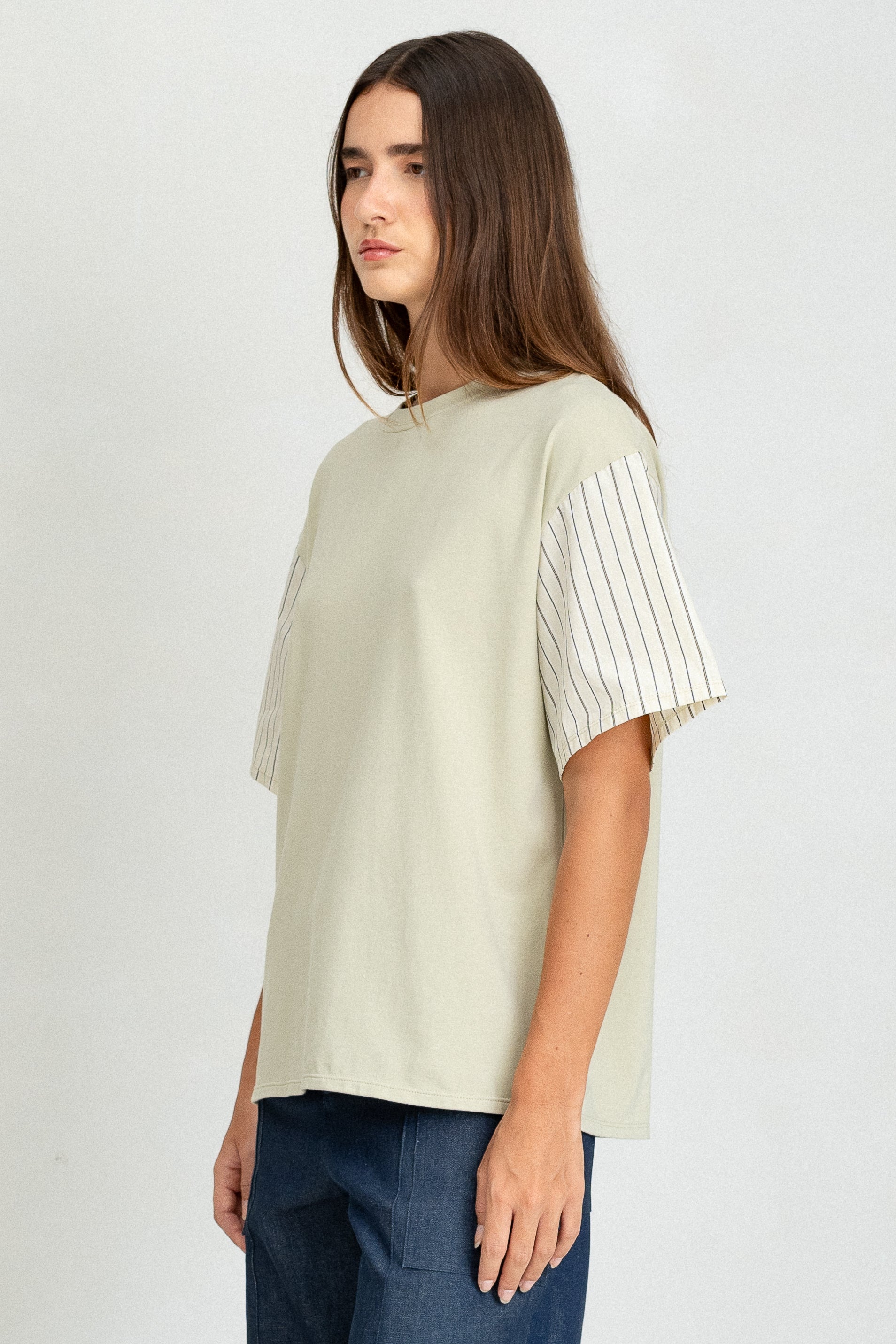 Thistle T-Shirt - Green Stripe