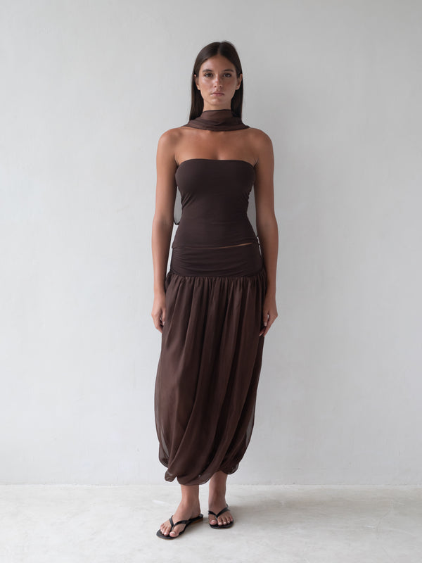 Meadow Maxi Skirt - Brown