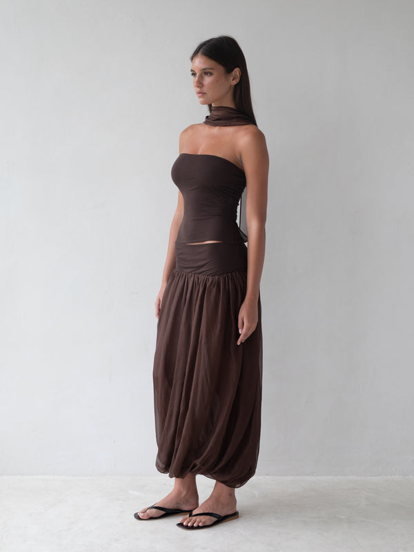 Meadow Maxi Skirt - Brown