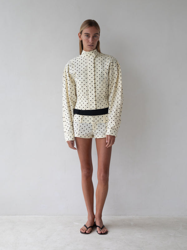 Finch Short - White Polka