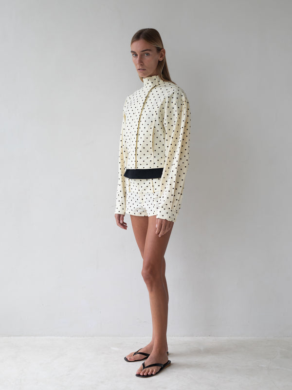 Finch Short - White Polka