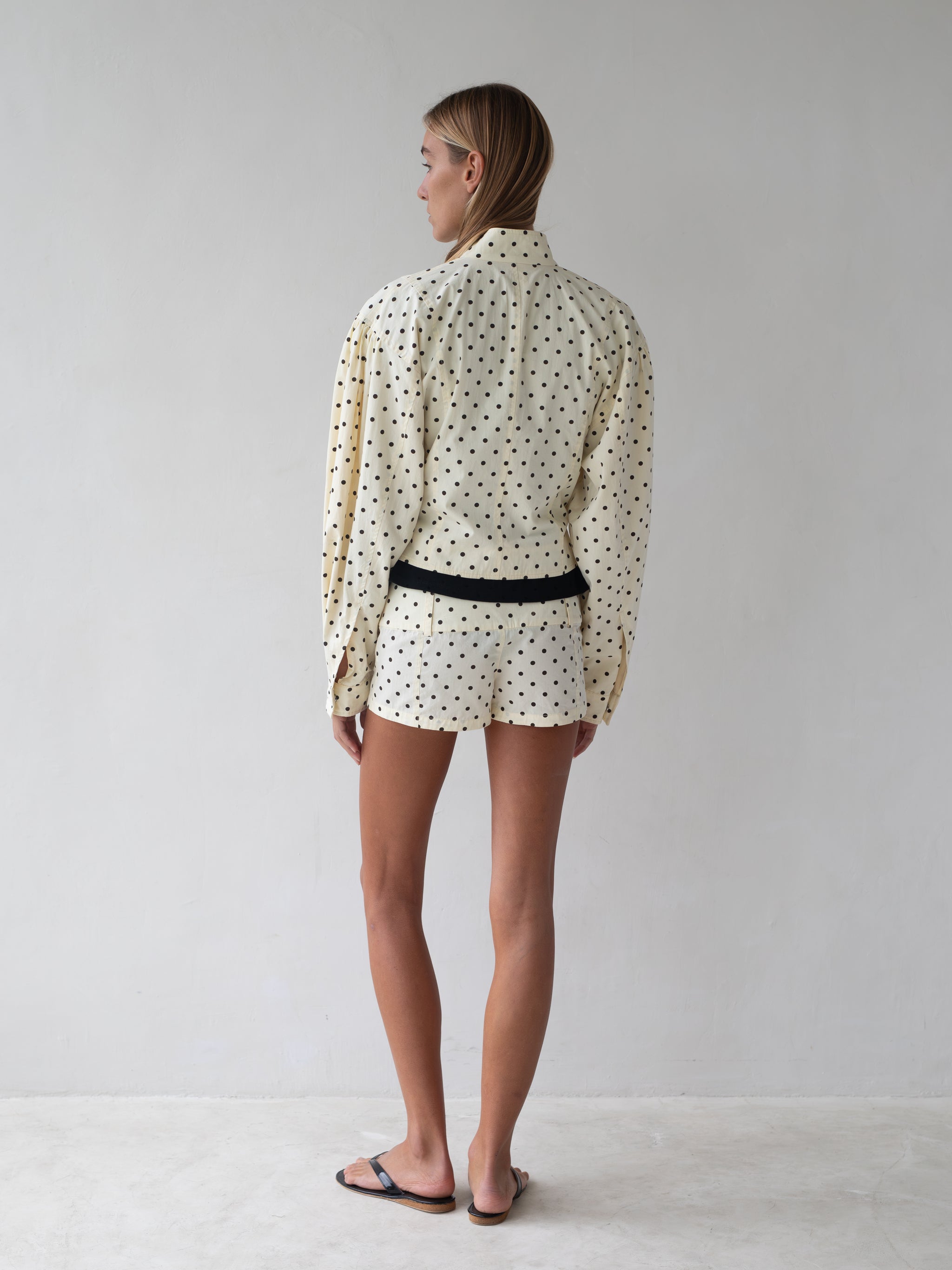 Finch Short - White Polka