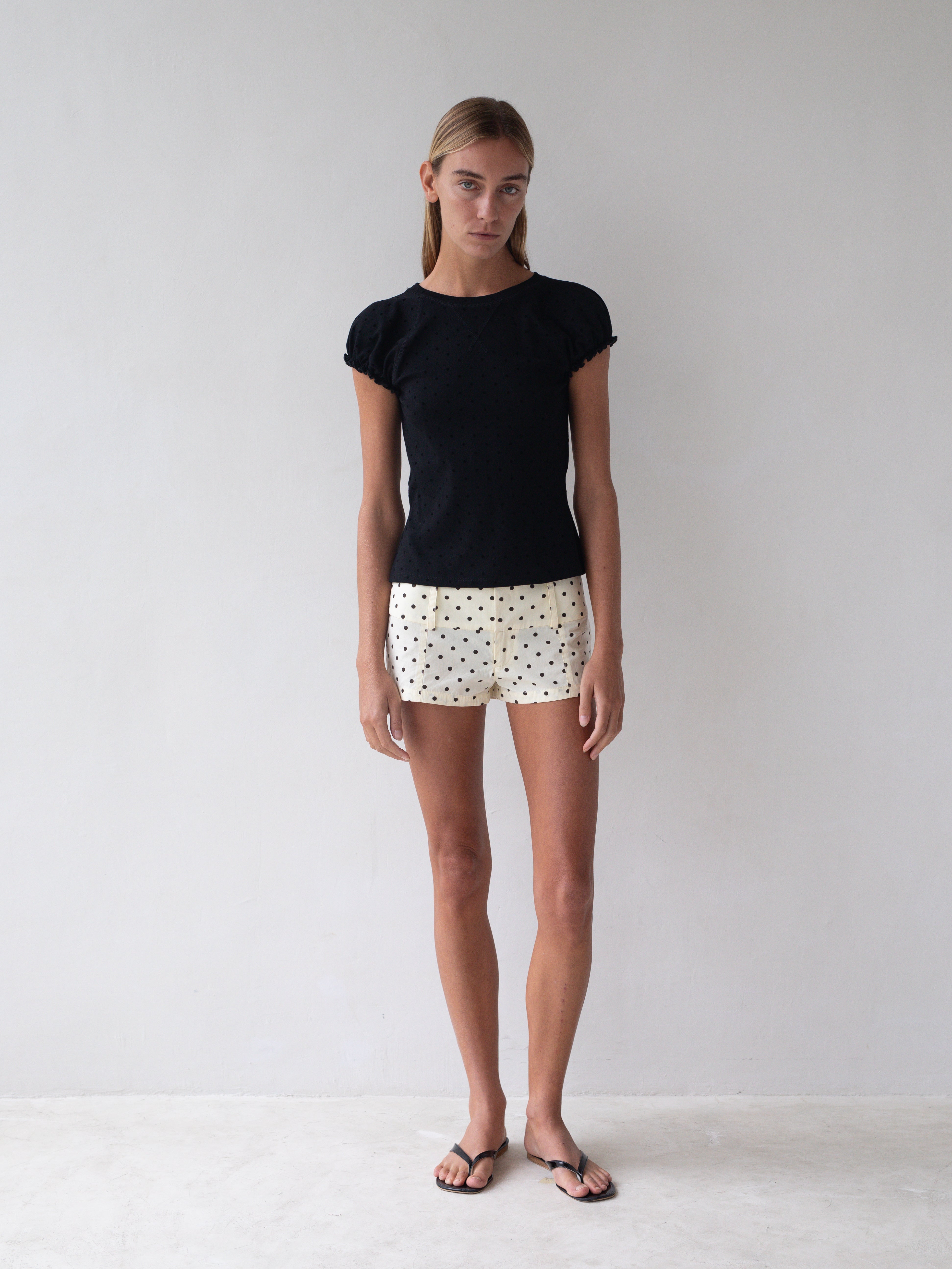 Ava Top – Black Polka – BELLE ANNA