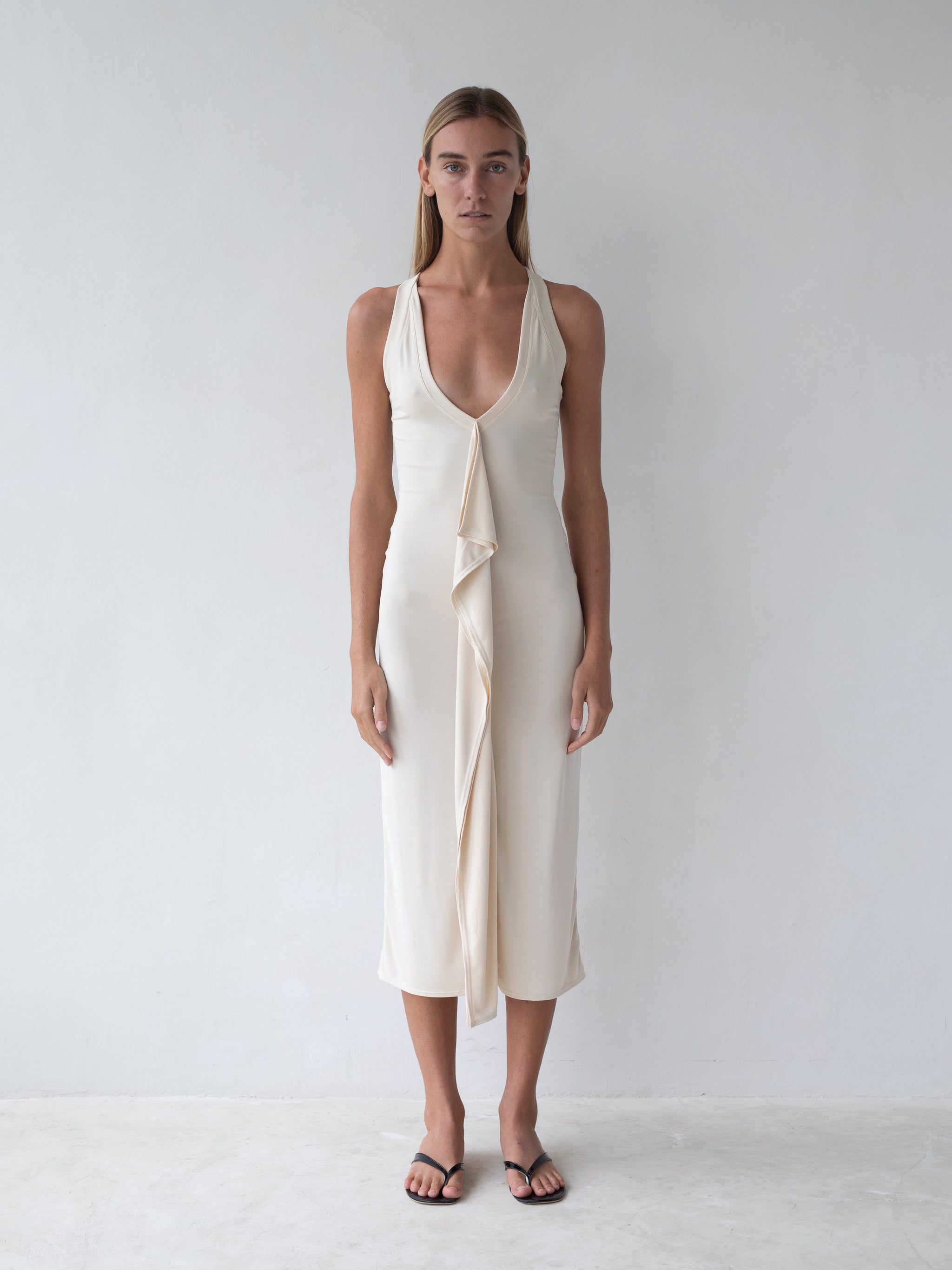 Cascade Dress - Cream