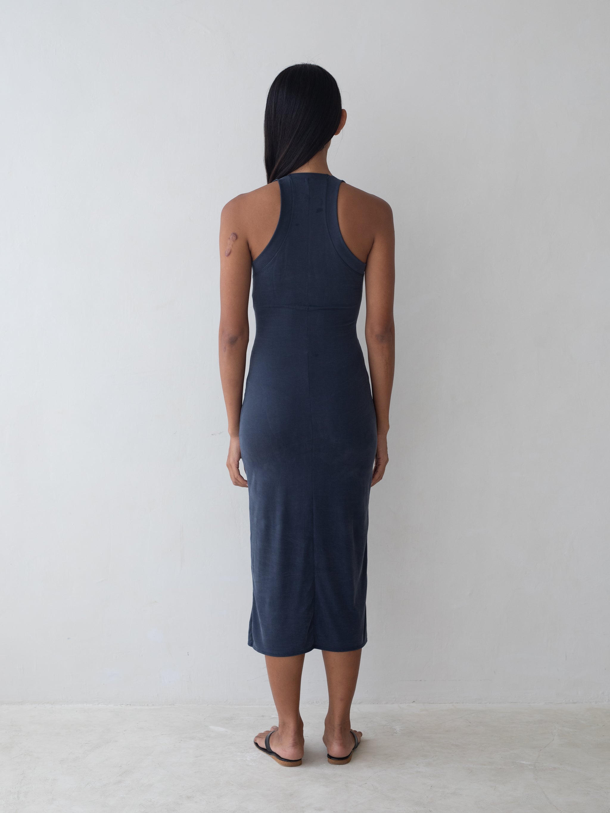 Cascade Dress - Navy