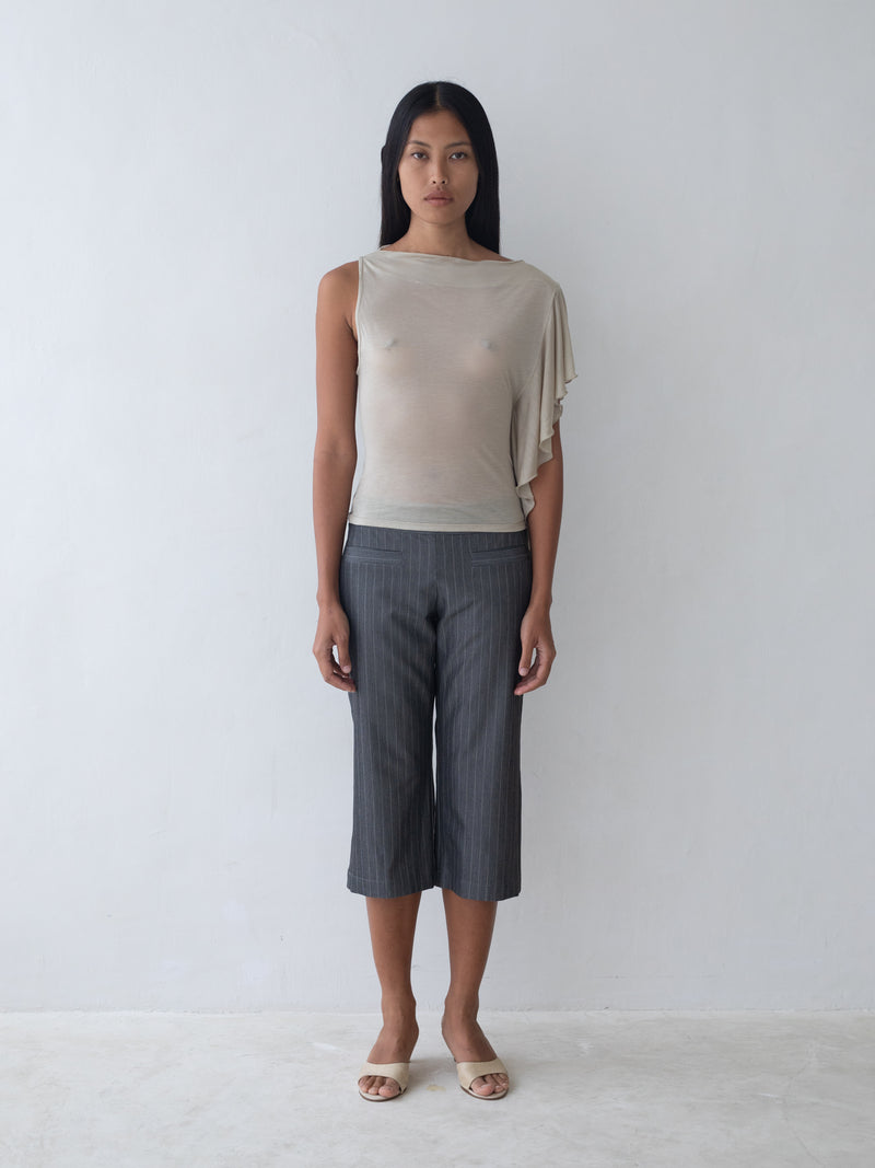 Miller Capri - Grey Pinstripe