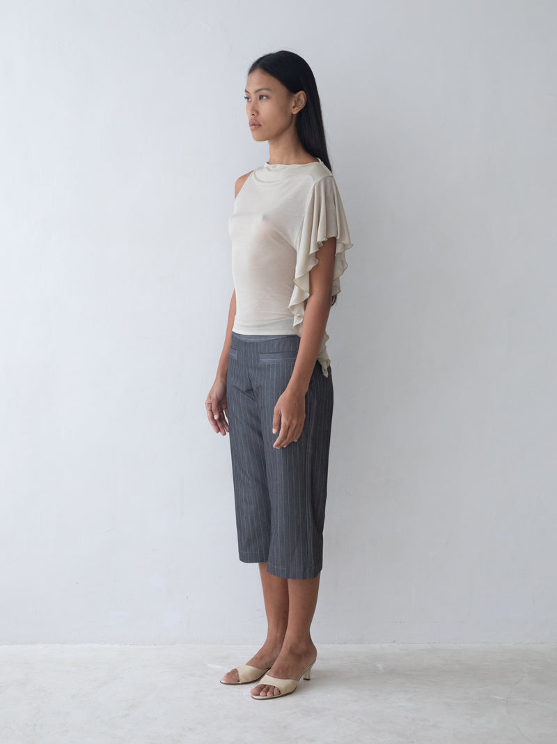 Miller Capri - Grey Pinstripe