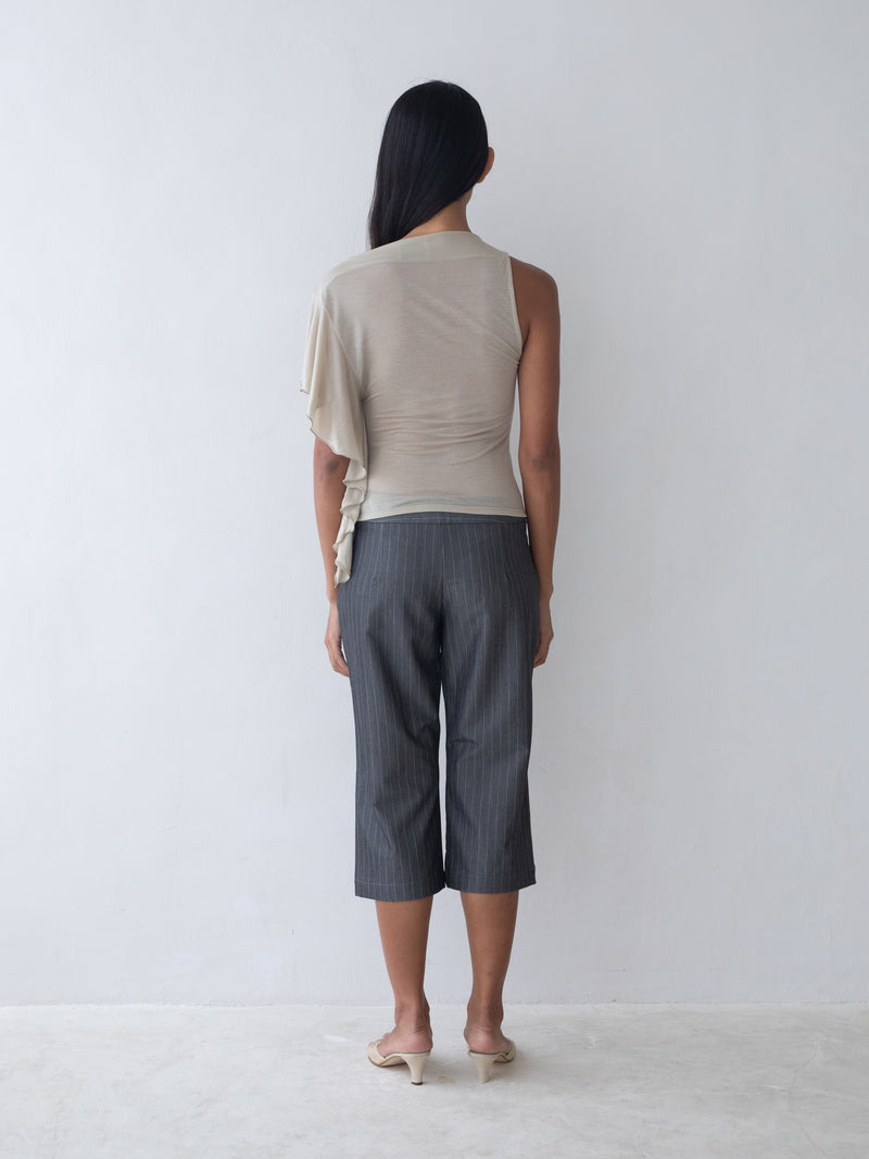 Miller Capri - Grey Pinstripe