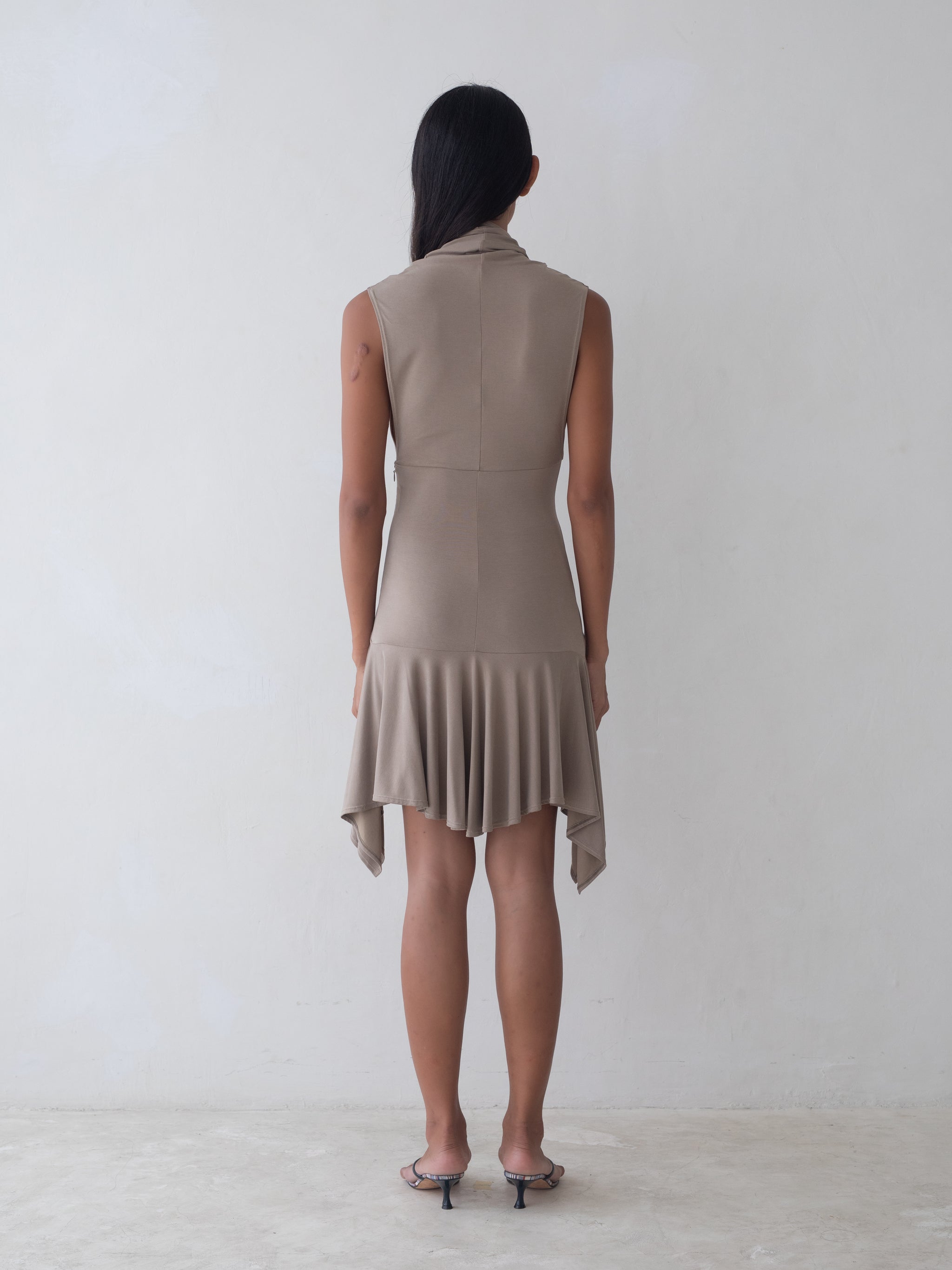 Twyla Mini Dress - Taupe