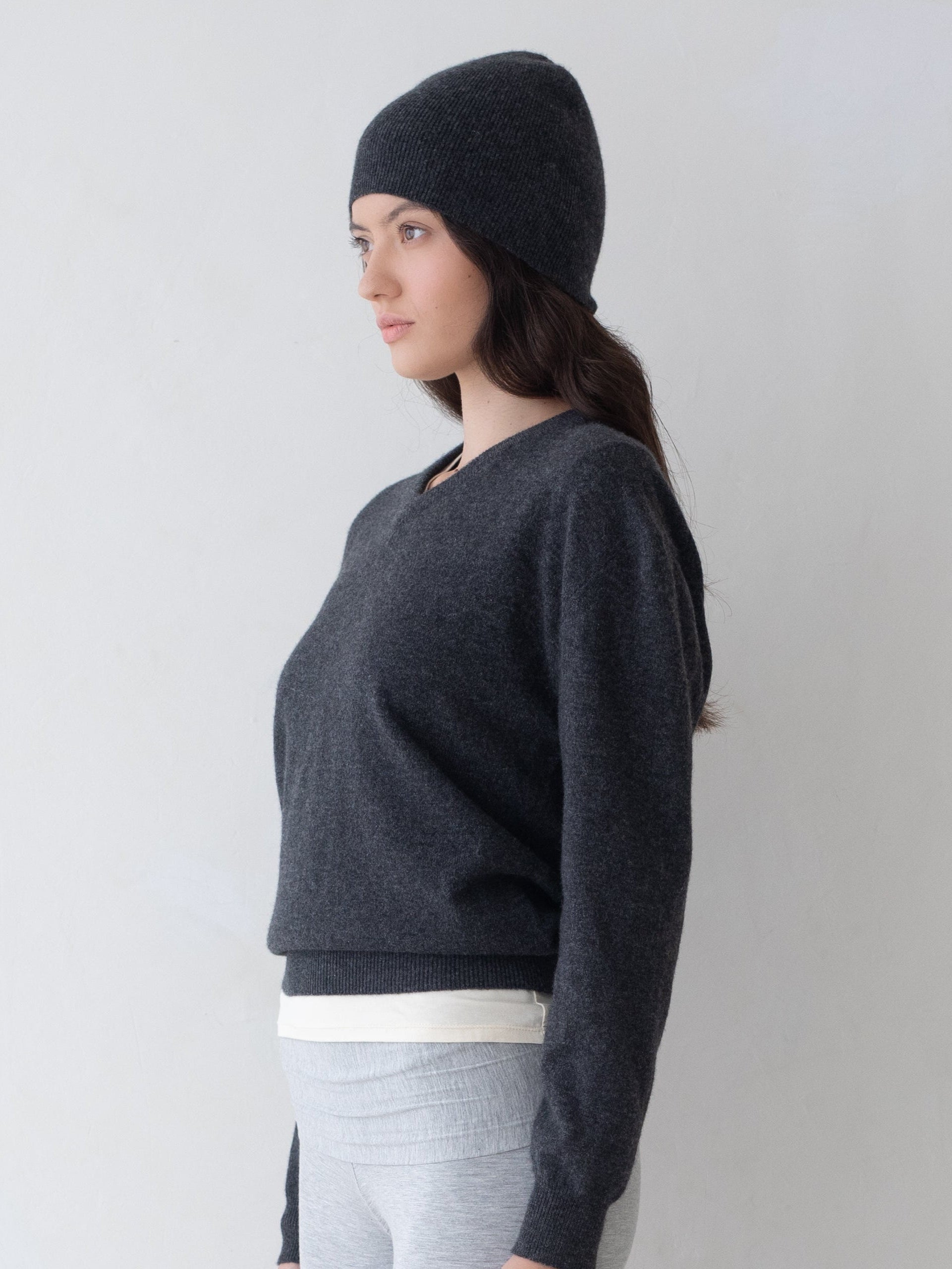 Knit Cap - Charcoal